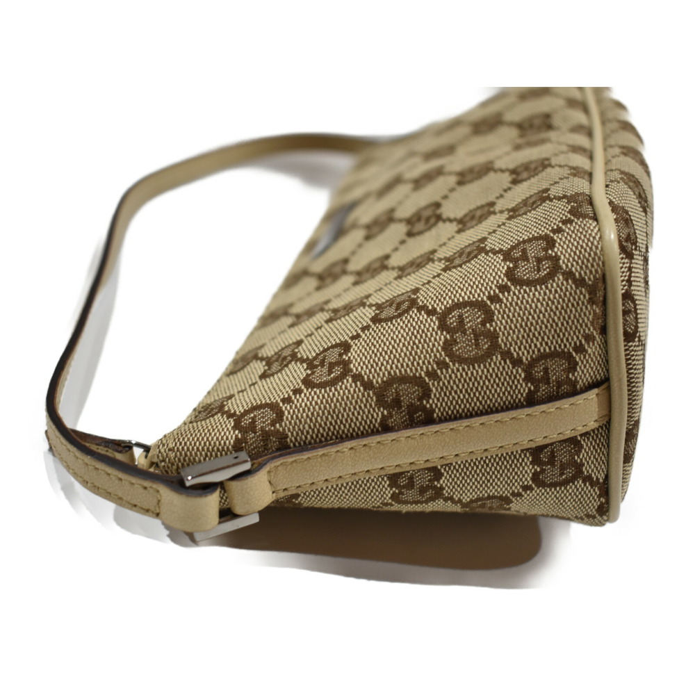 GUCCI GG Canvas Accessory Pouch Beige Tan Bag Handbag - Picture 3 of 5